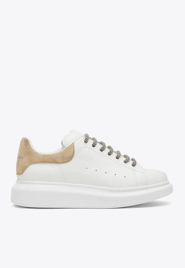 Alexander McQueen Oversized Leather Low-Top Sneakers White 718139WIEE5/O_ALEXQ-9385