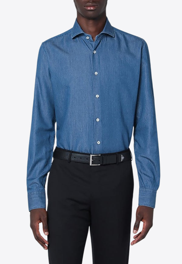 XACUS Denim Long-Sleeved Shirt Blue 722ML91118/R_XACUS-002