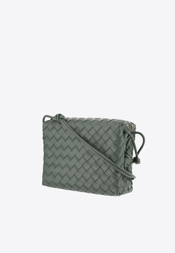 Bottega Veneta Small Loop Crossbody Bag in Intrecciato Leather 723548V1G11 3198 Aloe