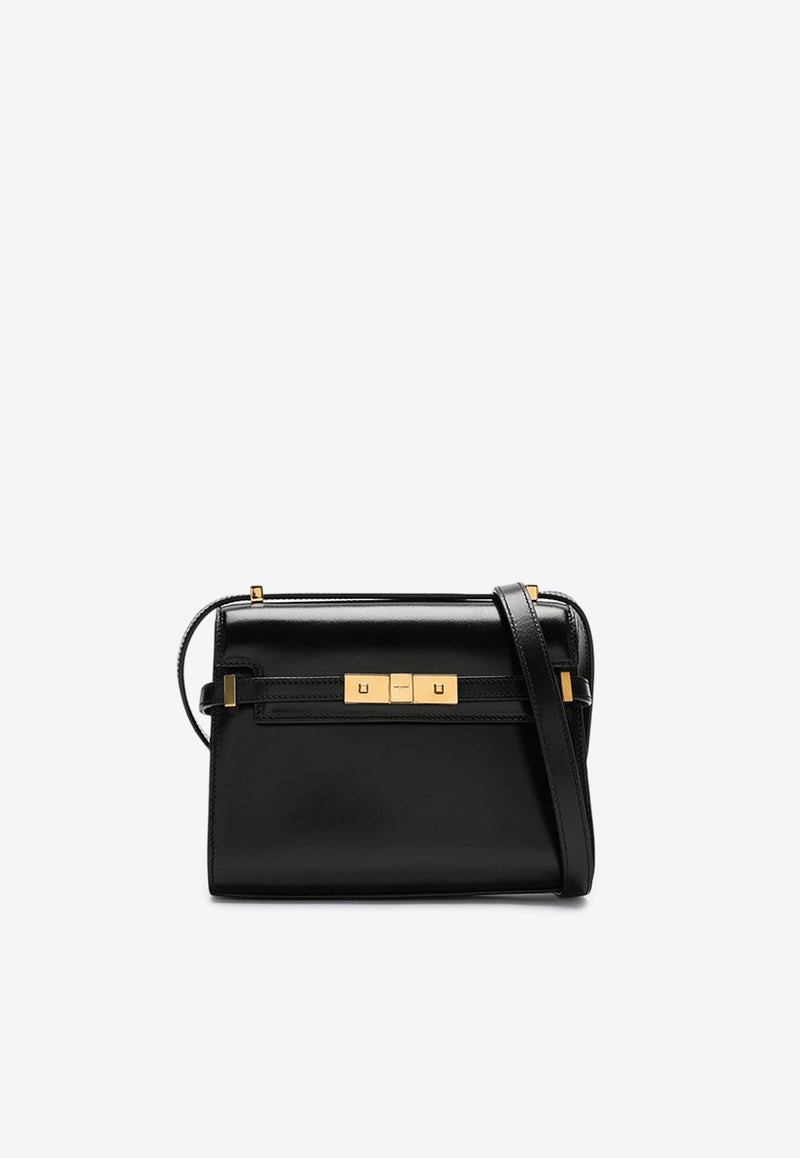 Saint Laurent Mini Manhattan Calf Leather Shoulder Bag Black 7277660SX0W/P_YSL-1000