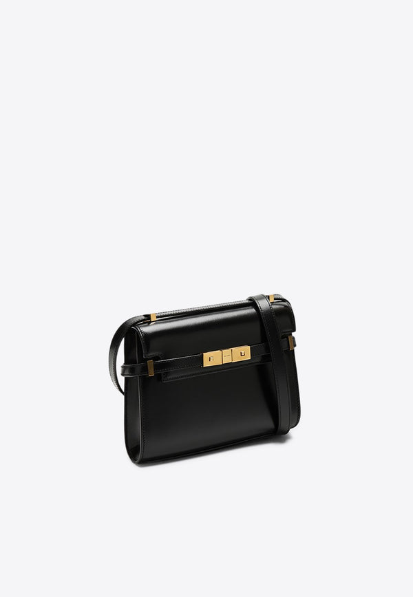 Saint Laurent Mini Manhattan Calf Leather Shoulder Bag Black 7277660SX0W/P_YSL-1000