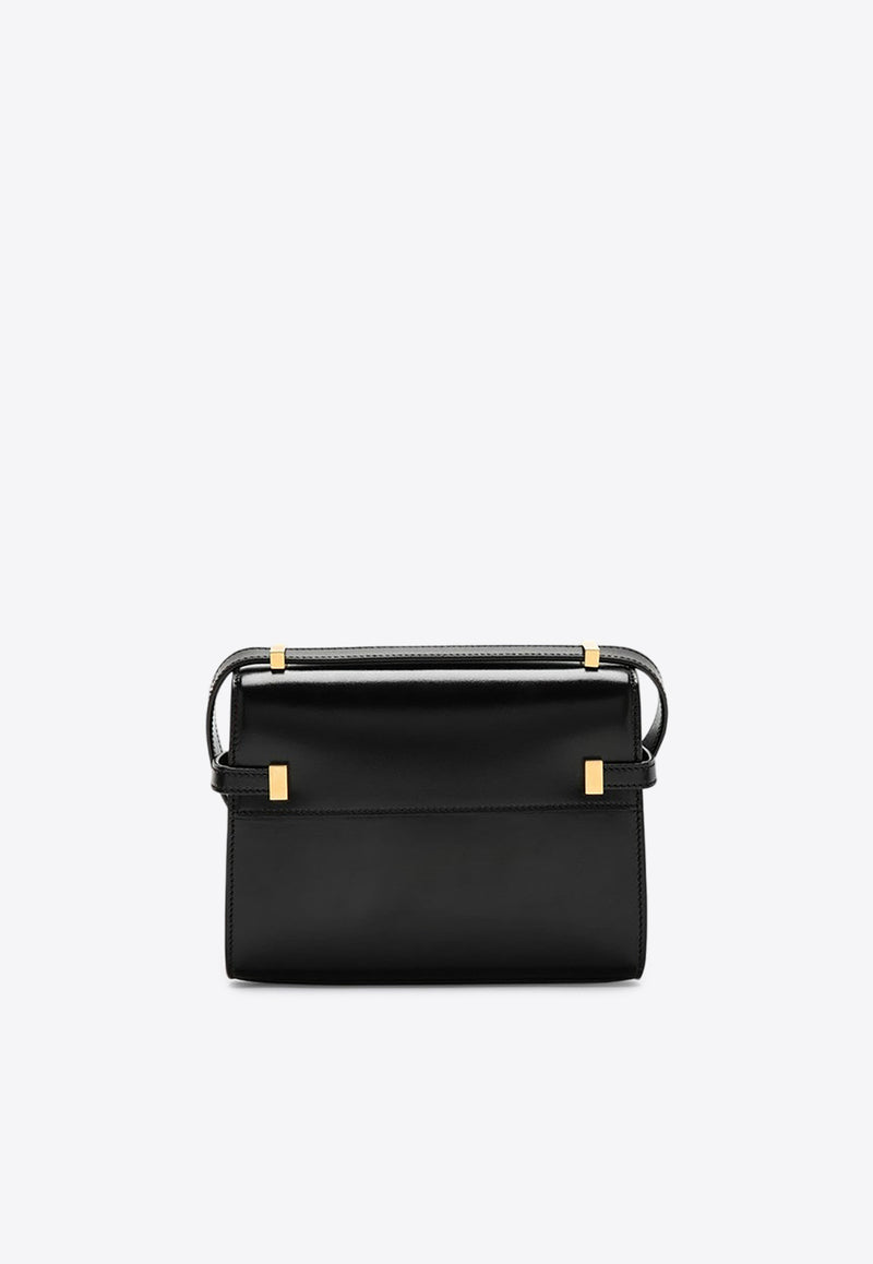 Saint Laurent Mini Manhattan Calf Leather Shoulder Bag Black 7277660SX0W/P_YSL-1000