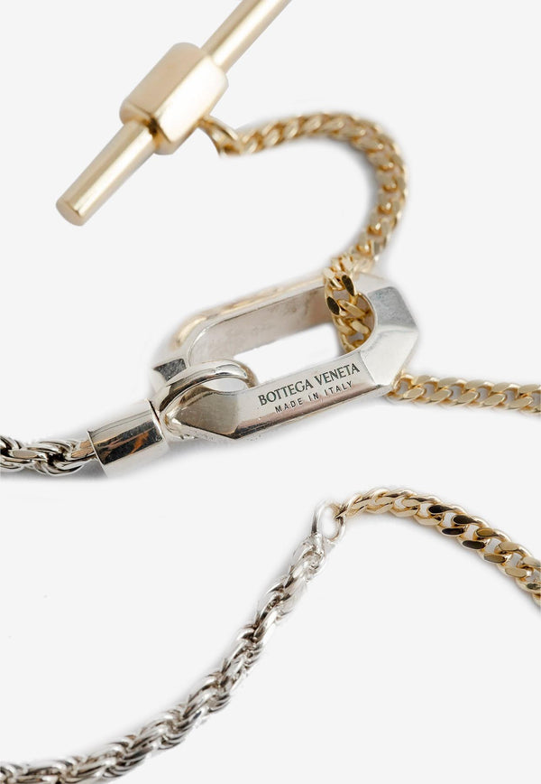 Bottega Veneta Facet Chain Bracelet 732343V507D 8119 Metallic