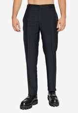 Alexander McQueen Skull-Motif Tailored Pants Navy 734234QRABU 1010