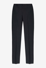 Alexander McQueen Skull-Motif Tailored Pants Navy 734234QRABU 1010