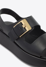 Leather Flatform Sandals