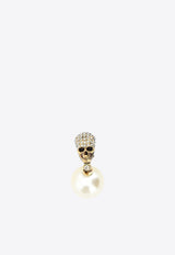 Alexander McQueen Crystal Embellished Skull Earrings Silver 734746_I170A_2375
