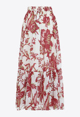 Paisley Print Maxi Skirt