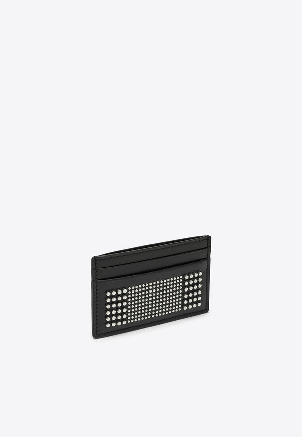 Alexander McQueen Studded Leather Cardholder Black 7362301AAQ2/O_ALEXQ-1000