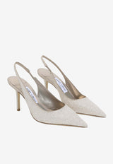 Jimmy Choo Love 85 Glitter Heeled Pumps Gold