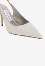Jimmy Choo Love 85 Glitter Heeled Pumps Gold