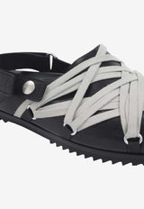 Megalace Leather Mules Granola