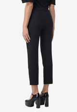 Alexander McQueen Leaf Cigarette Tailored Pants Black 737345QEAAA 1000