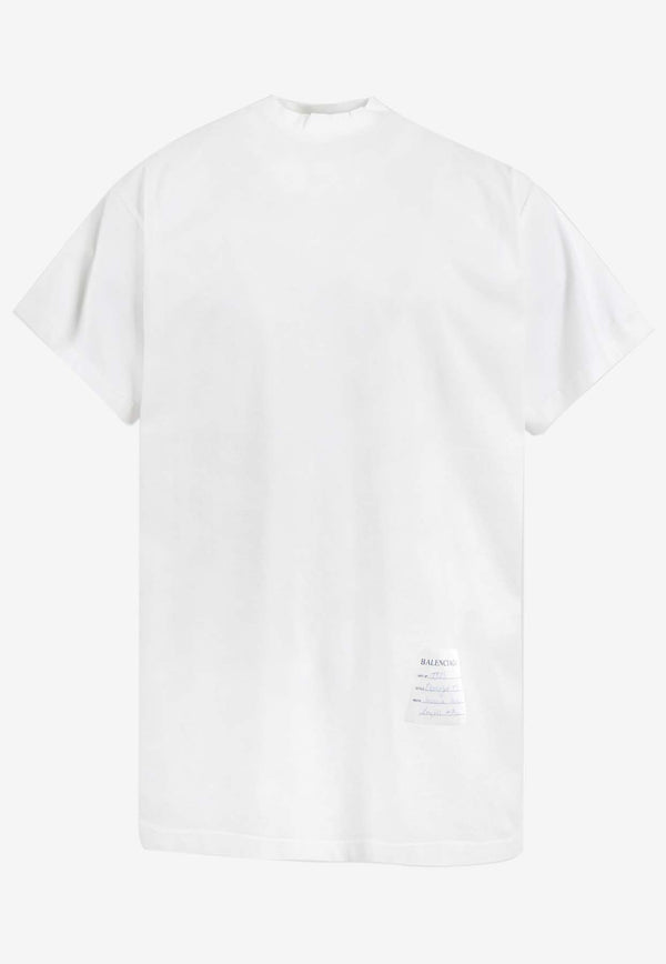Balenciaga Sample Sticker Oversized T-shirt 739028-TPVN4WHITE