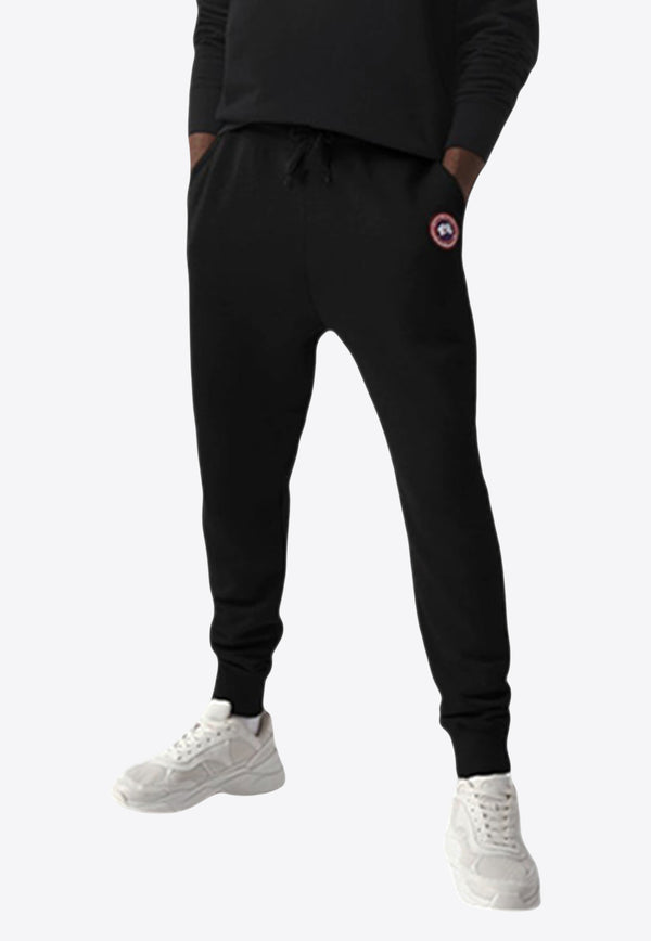 Canada Goose Huron Logo Patch Track Pants Black 7402MBLACK