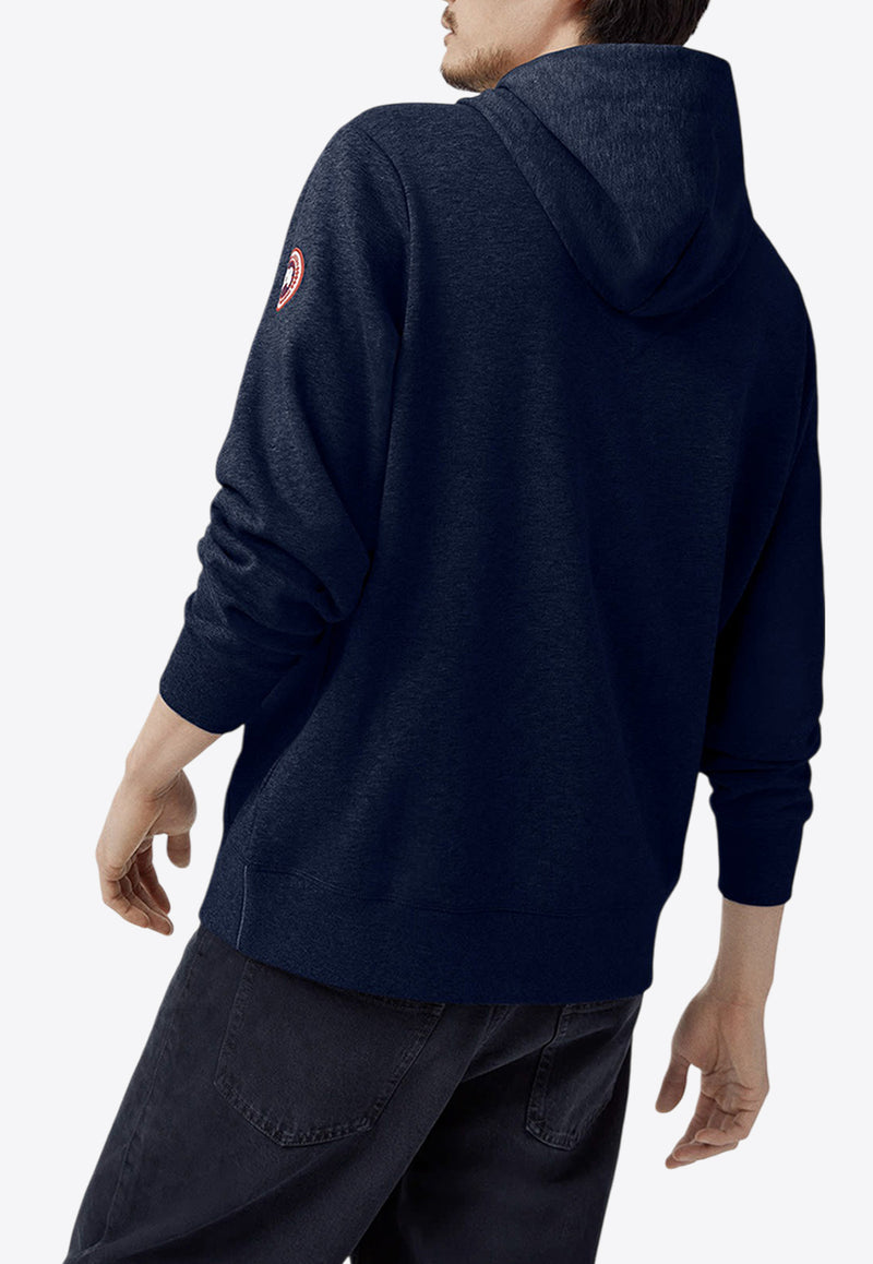 Canada Goose Huron Logo Patch Hooded Sweatshirt Navy 7403MNAVY