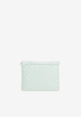 Bottega Veneta Mini Crossbody Bag in Intrecciato Leather 741897VCPP3 1807 Glacier
