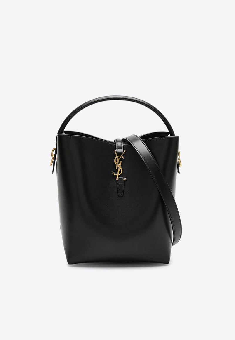 Saint Laurent Le 37 Calf Leather Bucket Bag Black 7428282R20W/P_YSL-1000