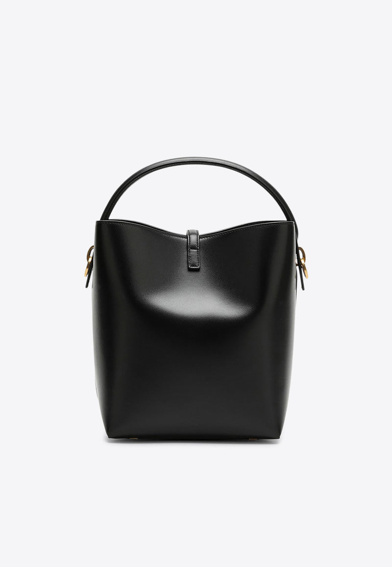 Saint Laurent Le 37 Calf Leather Bucket Bag Black 7428282R20W/P_YSL-1000