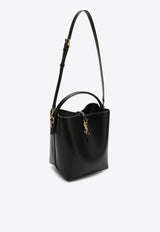 Saint Laurent Le 37 Calf Leather Bucket Bag Black 7428282R20W/P_YSL-1000