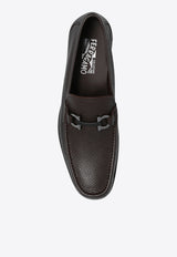 Salvatore Ferragamo Grandioso Leather Loafers 029392 GRANDIOSO 642847-HICKORY