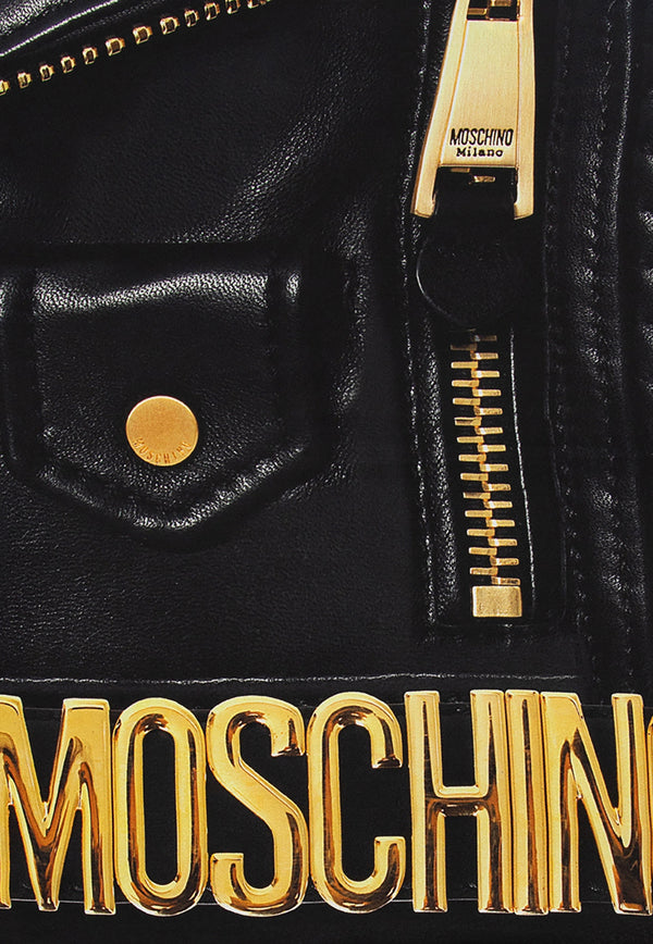 Moschino Jacket Print Silk Scarf Black 03549 0M2054-001