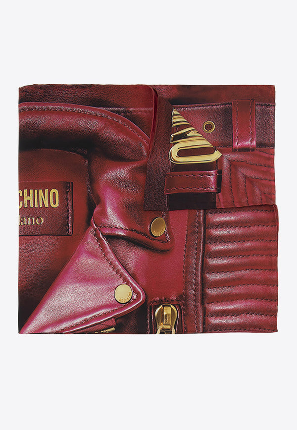 Moschino Jacket Print Silk Scarf Red 03549 0M2054-004