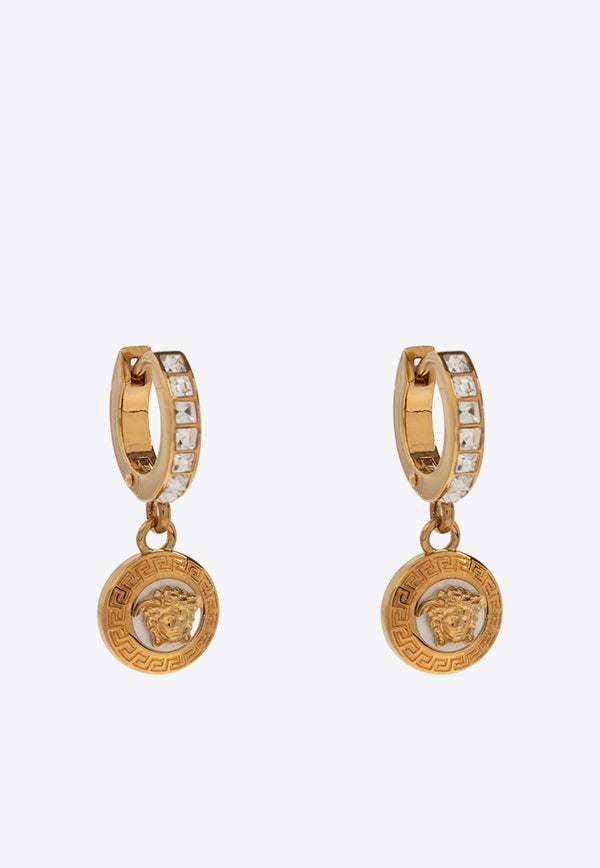 Versace Medusa Crystal-Embellished Hoop Earrings 1006124 1A04195-4J040