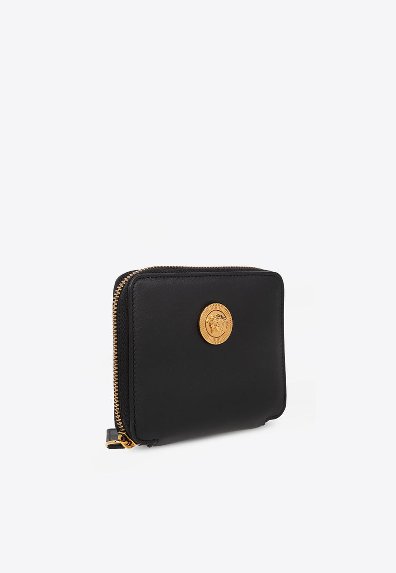 Versace Medusa Leather Zip-Around Wallet 1006196 1A03190-1B00V