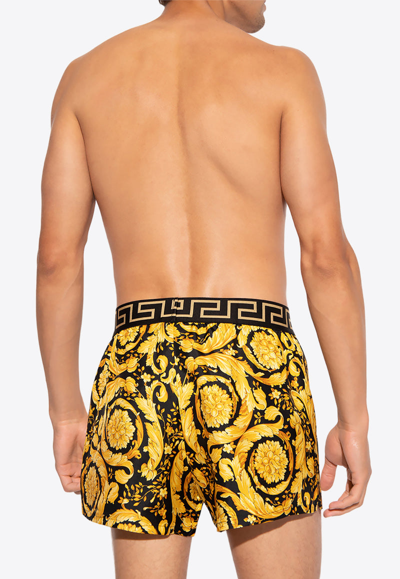 Versace Barocco Silk Pajama Shorts 1000948 1A04661-5B000