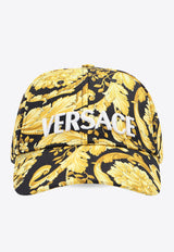 Versace Logo-Embroidered Barocco Baseball Cap 1001590 1A01281-5B000