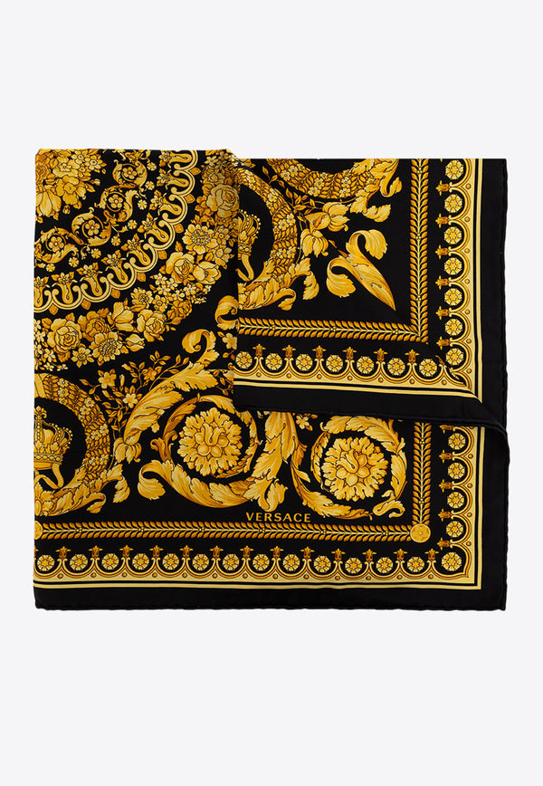 Versace Barocco-Print Silk Foulard Scarf 1001601 1A04577-5B000
