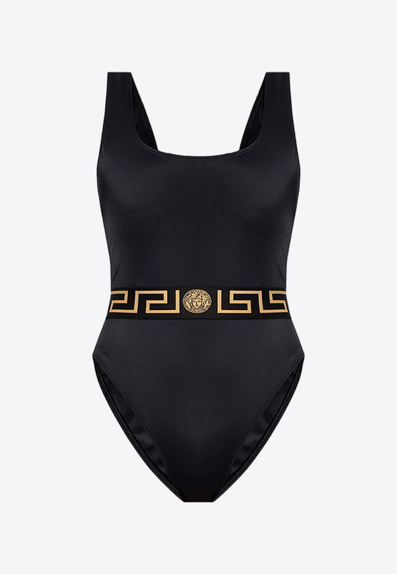 Versace Greca Band One-Piece Swimsuit 1003204 A232185-1B000