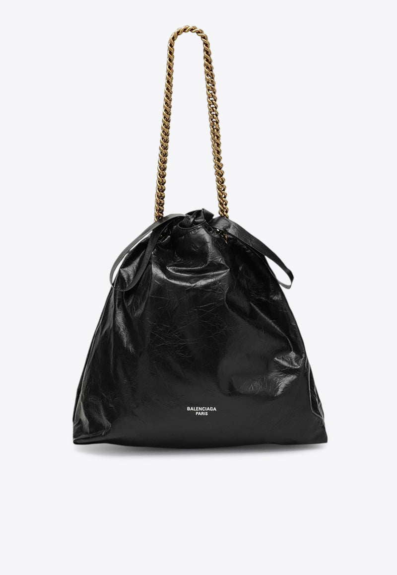 Balenciaga Medium Crush Tote Bag Black 742941210IT/P_BALEN-1000