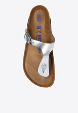 Birkenstock Gizeh Metallic-Leather Thong Sandals 1003674 0-METALLIC SILVER