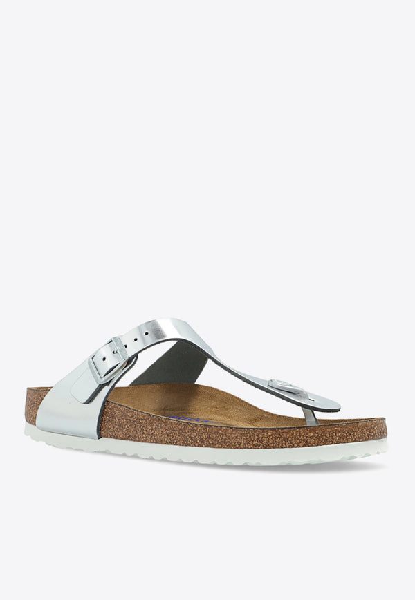 Birkenstock Gizeh Metallic-Leather Thong Sandals 1003675 0-METALLIC SILVER