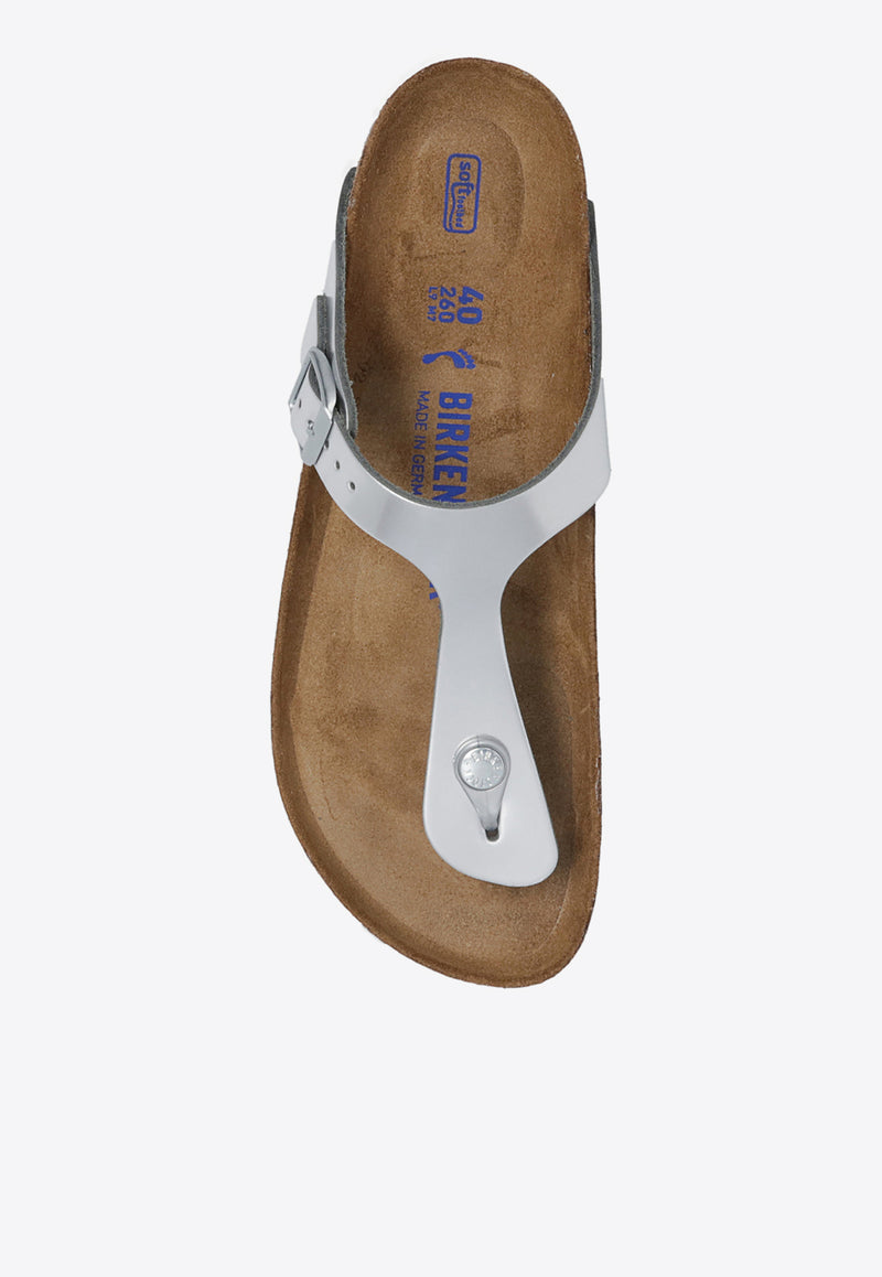 Birkenstock Gizeh Metallic-Leather Thong Sandals 1003675 0-METALLIC SILVER