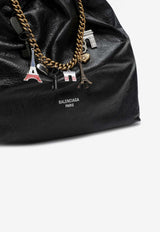 Balenciaga Medium Crush Tote Bag 7429412AA6W/P_BALEN-1000 Black