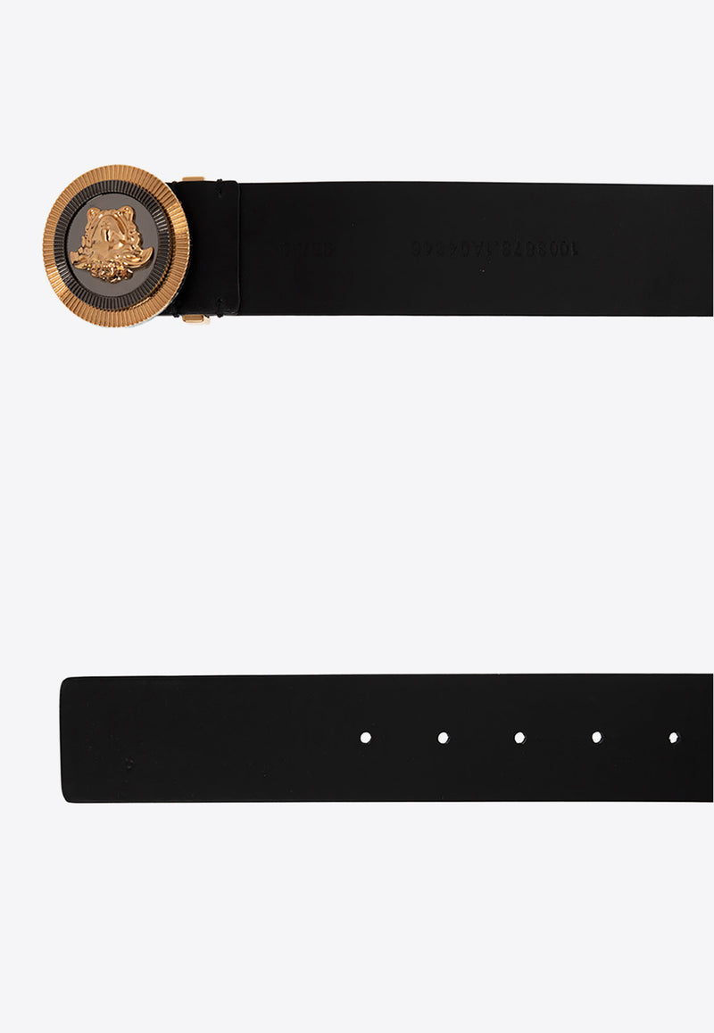 Versace Medusa Biggie Leather Belt 1003873 1A04846-1B00R