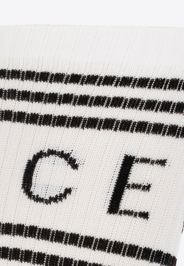 Versace Logo Intarsia Socks White 1008835 1A06357-2W020