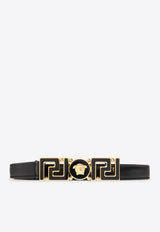 Versace Medusa Slide Buckle Leather Belt Black 1009125 1A04791-1B00V