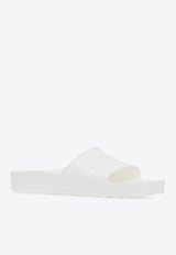 Birkenstock Barbados Logo-Embossed Slides 1015399 0-WHITE