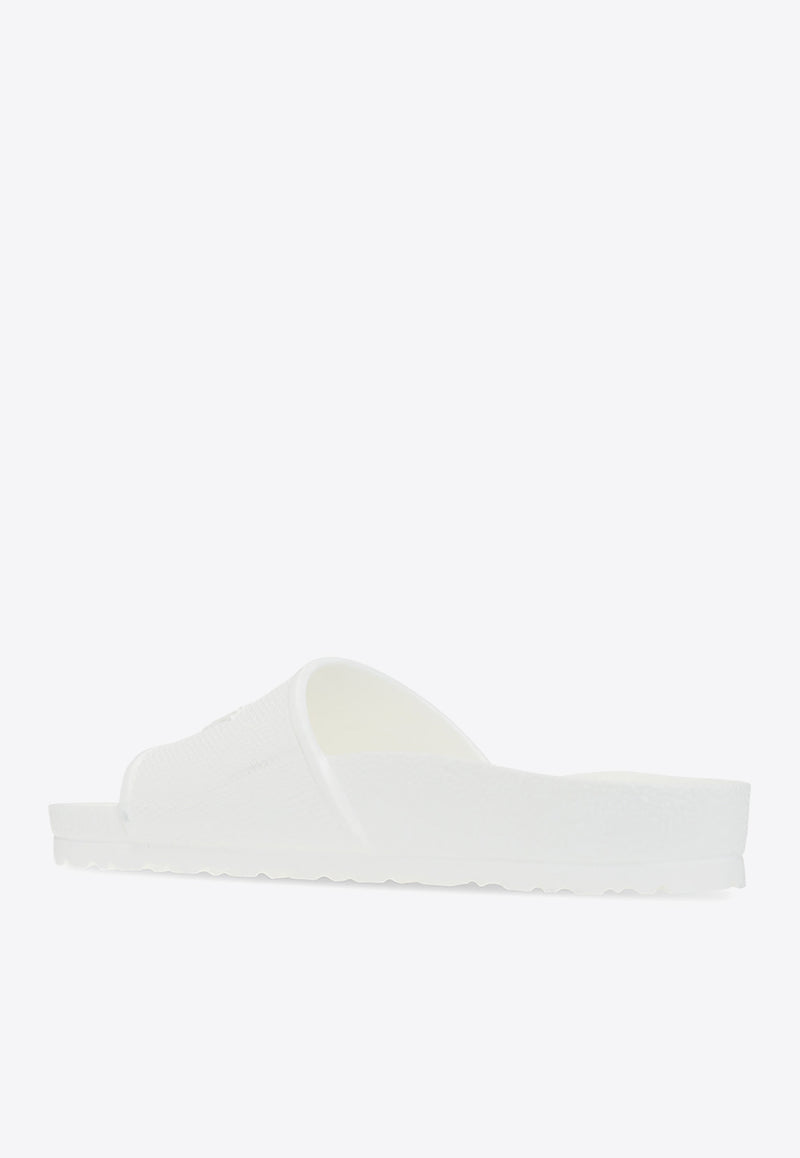 Birkenstock Barbados Logo-Embossed Slides 1015399 0-WHITE