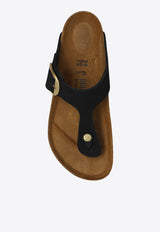 Birkenstock Gizeh Big Buckle Leather Sandals Black