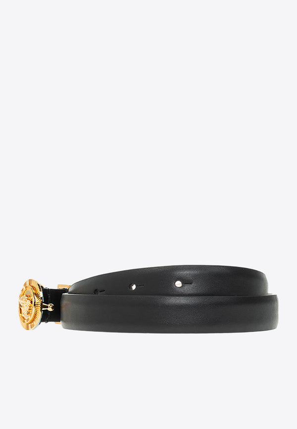 Versace Medusa Buckle Leather Belt Black 1004793 DV3T-1B00V