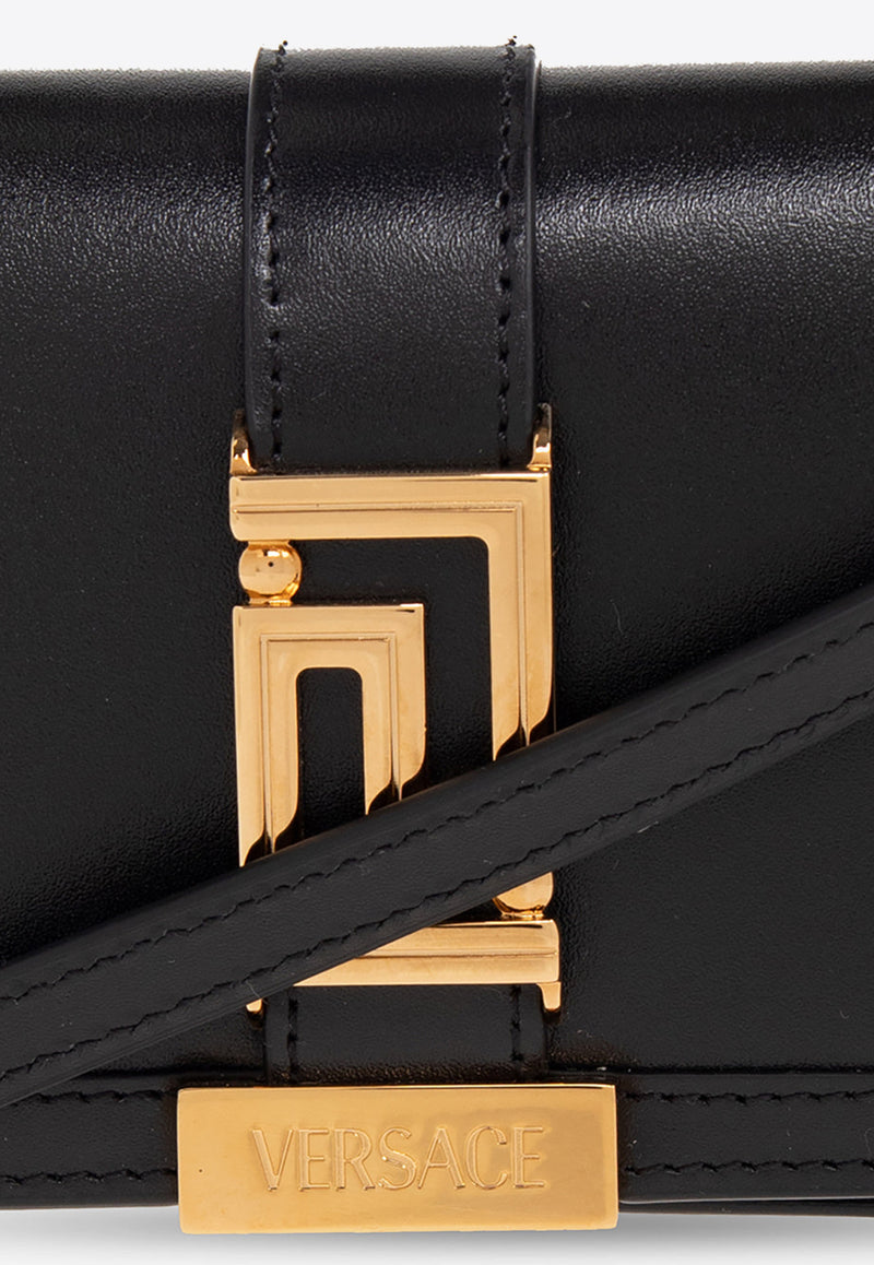 Versace Greca Goddess Bi-Fold Wallet With Chain Strap 1007130 1A05134-1B00V