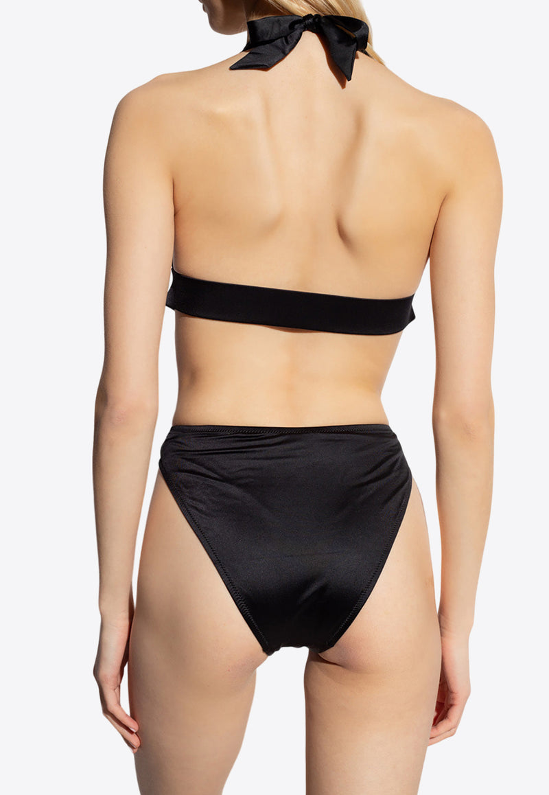 Versace Halterneck One-Piece Swimsuit Black 1008659 1A06208-1B000