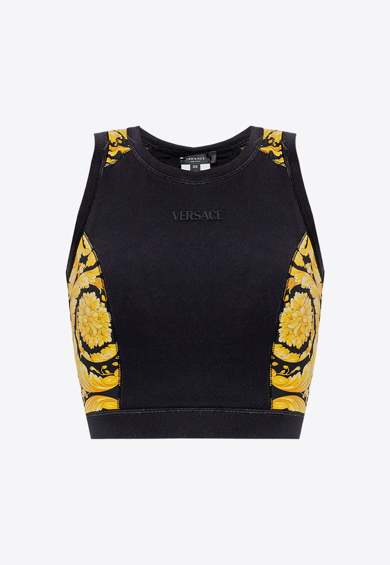 Versace Barocco Patterned Sports Top Black 1008682 1A06654-5B010
