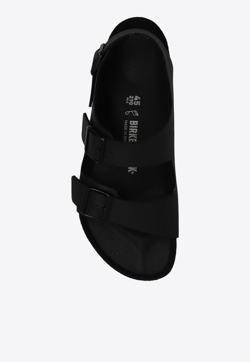 BirkenstockMilano Slingback Flat Leather Sandals1024997 0-BLACKBlack