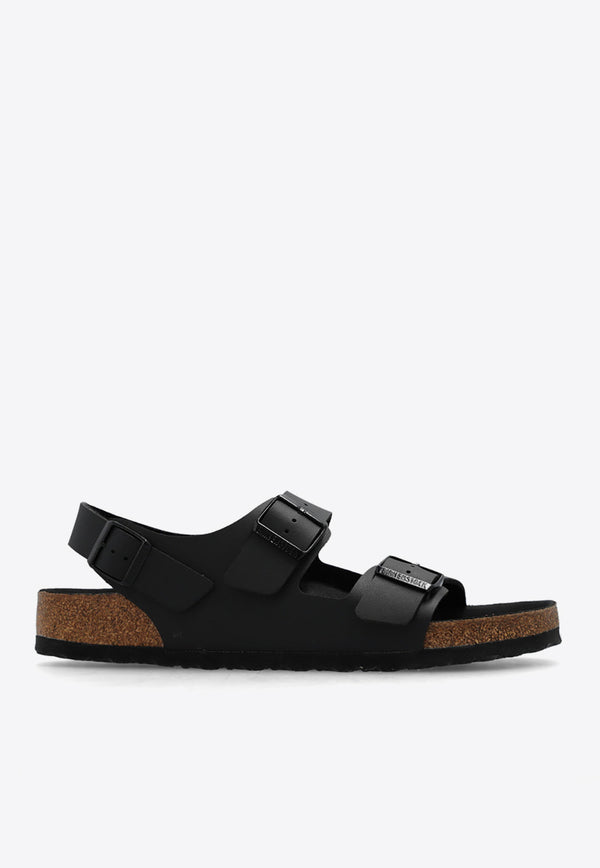 BirkenstockMilano Slingback Flat Leather Sandals1024997 0-BLACKBlack